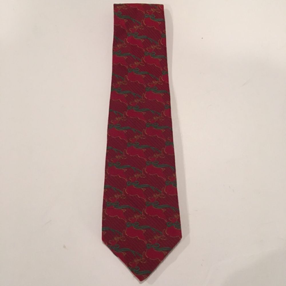 Men's Christmas Tie All Over Reindeer Pattern by Robert Talbott